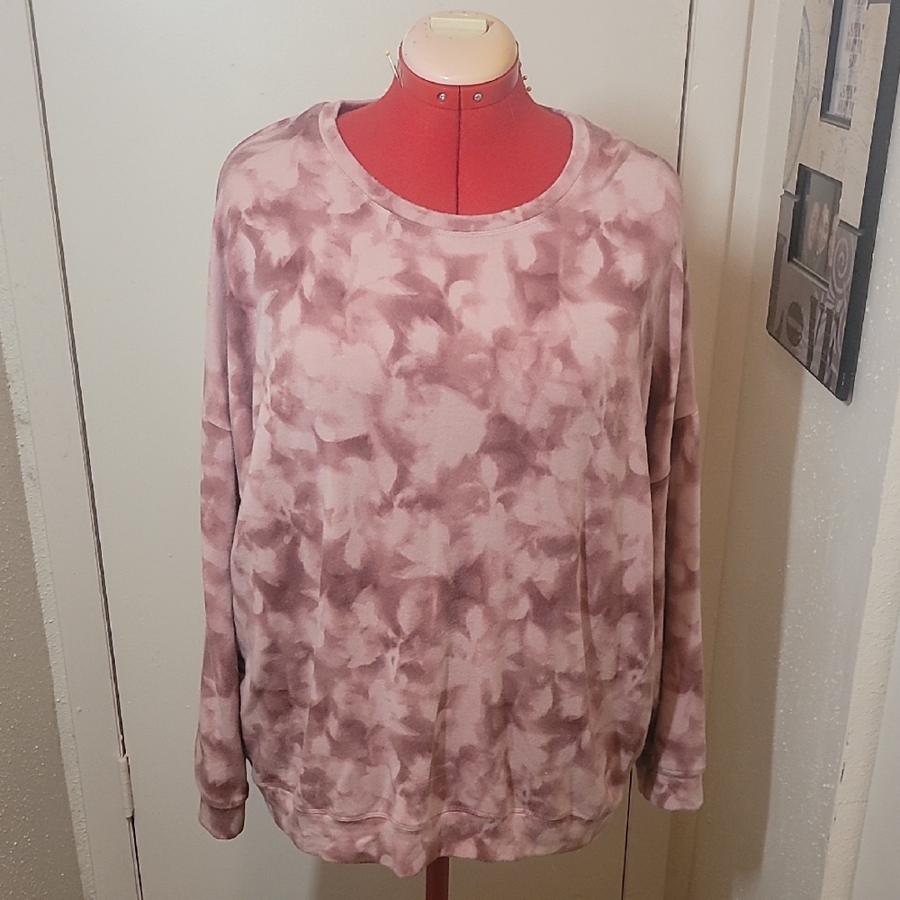 Athleta Mauve Tie-Dye Sweatshirt